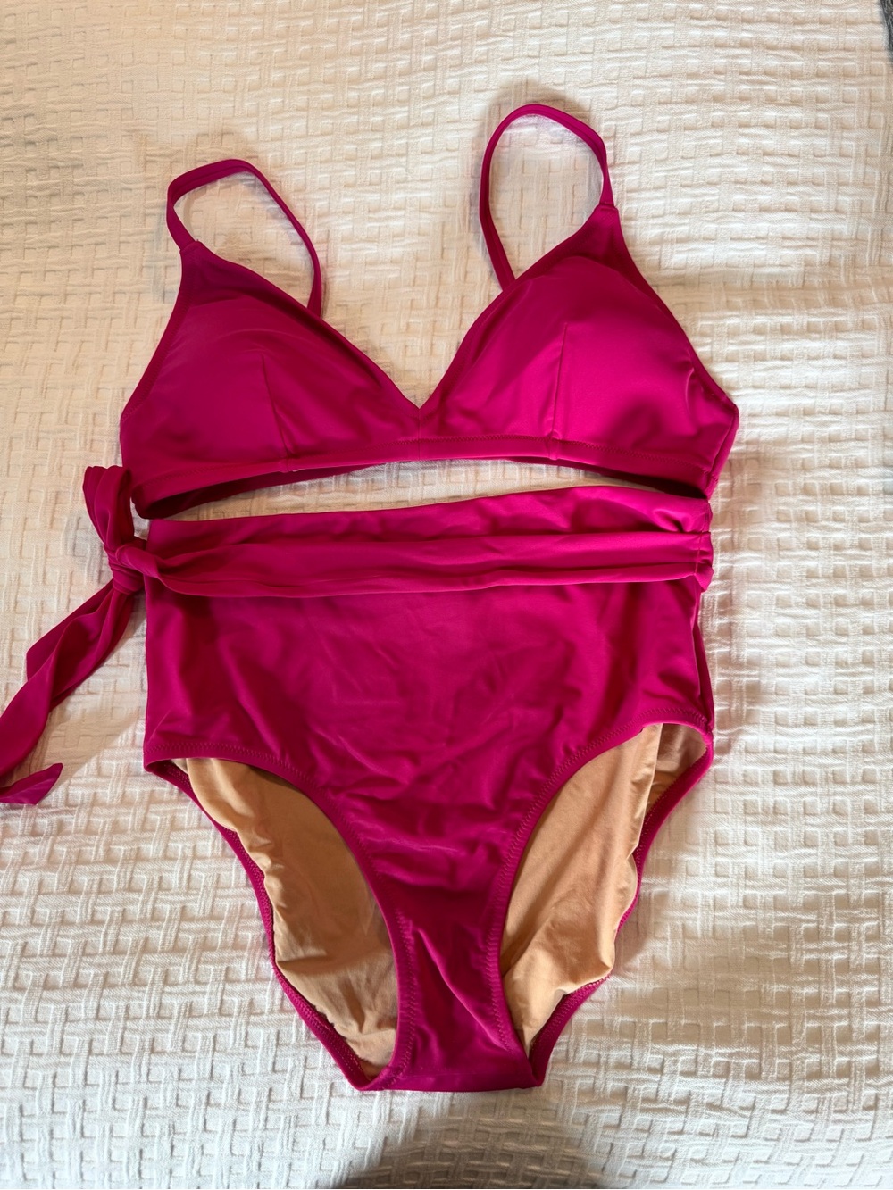 J. Crew Fuchsia Two-Piece Bikini Set